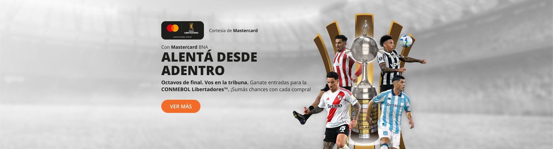 Gana entradas para la Conmebol Libertadores con Mastercard BNA